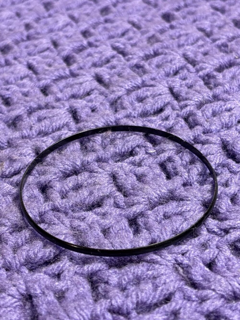 Vintage Black Metal Bangle Bracelet 8.25 inches